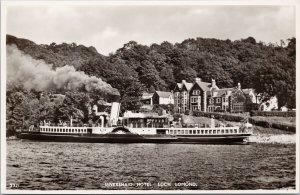 Inversnaid Hotel Loch Lomond 'Princess May' Scotland JB White RPPC Postcard H54