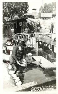 RPPC Old Timer Panning Gold Knott's Berry Farm Buena Park CA Pitchur Gallery