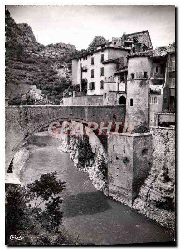 Postcard Modern City Entrevaux fortified by Vauban View of the drawbridge and...