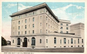 Vintage Postcard 1920's Army And Navy Y.M.C.A. Building Newport Rhode Island RI