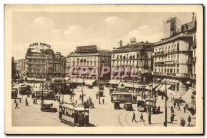 Old Postcard Madrid Puerta Del Sol