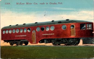PC McKeen Motor Car made in Omaha, Nebraska Union Pacific Motor Car 7 Train