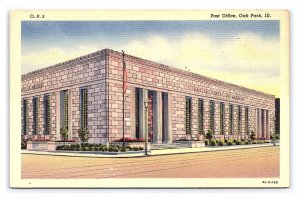 Post Office Oak Park Illinois Postcard