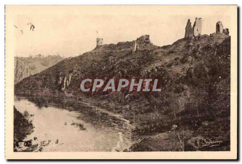 Old Postcard I Crozant (Creuse) Ruins of Cheateau and Sedelle