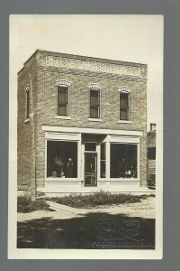 Fredericksburg IOWA RP c1910 GENERAL STORE Main Street nr New Hampton West Union
