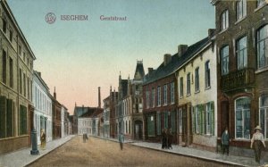 belgium, IZEGEM ISEGHEM, Gentstraat, Street Scene (1910s) Postcard
