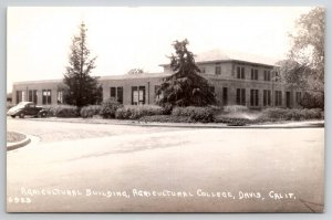 Agricultural College Building Davis CA RPPC California Real Photo Postcard K24