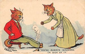 Davidson Bros Publishing Artist Louis Wain writing on back 