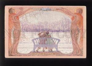 073549 SPRING Lovers Fantasy By FIDUS vintage ART NOUVEAU PC