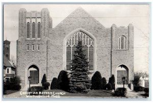 1947 Christian Reform Chruch Whitinsville Massachusetts MA RPPC Photo Postcard
