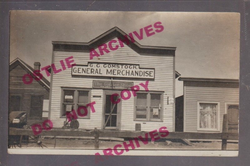 Strool SOUTH DAKOTA RPPC c1910 GENERAL STORE G.C. Comstock GHOST TOWN nr Buffalo