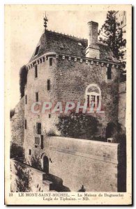 Old Postcard Mont Saint Michel La Maison Duguesclin Logis Tiphaine