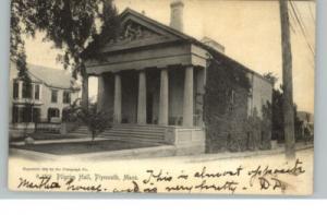 Plymouth MA Pilgrim Hall c1910 Postcard