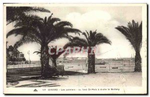 Old Postcard Dinard St Malo Palm trees at bottom right Brittany