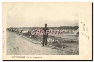 Old Postcard Militaria Camp of Mailly camps View