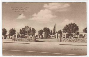 Del Camino Motel US 80 El Paso Texas postcard