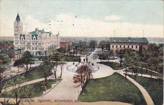 Capitol Square Richmond Virginia 1908