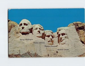 Postcard Mount Rushmore National Monument Central Black Hills South Dakota USA