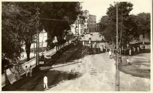 indonesia, SUMATRA MEDAN, Esplanade, Entrance Hotel De Boer (1920s) Real Photo