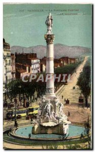 Old Postcard Marseille's Cantini Fortaine