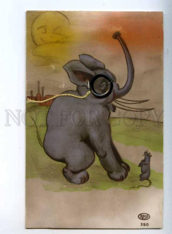 244108 Huge ELEPHANT Real MONOCLE & Mouse Vintage COMIC PC