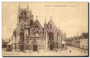 Old Postcard Bergues Saint Martin Church Facade