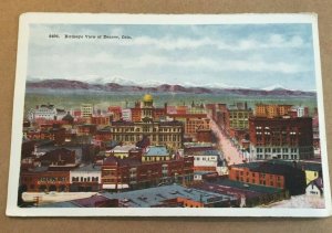 VINTAGE POSTCARD - 2 SIDED - STATE CAPITOL & BIRDS EYE VIEW OF DENVER, COLORADO