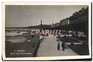 Old Postcard Geneve Quai des Eaux Vices
