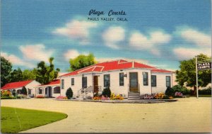 Linen Postcard Plaza Courts in Pauls Valley, Oklahoma