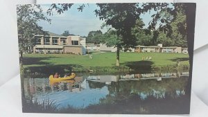 Vtg Postcard Gunton Hall Holiday Park Lowestoft Lakeside Ballroom & Chalets 1980