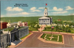 View of Memorial Square, Nashville TN Vintage Postcard J63