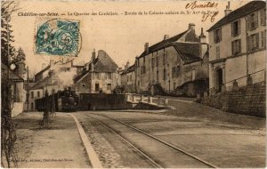 CPA AK CHATILLON-sur-SEINE Quartier des Cordeliers TRAM VAPEUR (977369)