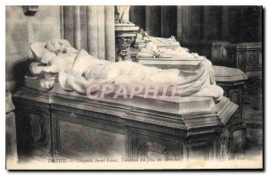 Old Postcard Dreux Chapelle Saint Louis Tomb of the Duke of Nemours