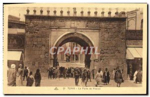 Old Postcard Tunis Porte de France