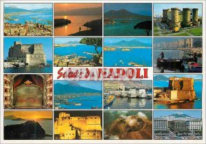 Postcard Modern Saluti da Napoli It Grasole Remembrance Via Argine