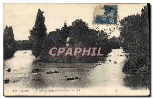 Postcard Old Paris Lake Bois de Boulogne