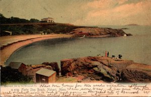 Massachusetts Nahant Forty Step Beach 1907 Rotograph