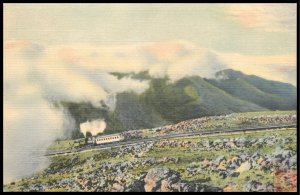 Famous COG Railway Ascending Mt. Washington, White Mountains, N.H