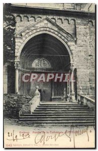 Postcard Old Embrun Porch of the Cathedral