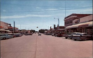 Deming New Mexico NM Classic 1950s Cars Street Scene Gold Ave Vintage Postcard