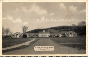 Postcard Watson Memorial Home in Warren, Pennsylvania