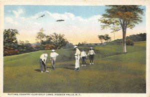 Hoosick Falls New York 1935 Postcard Putting Country Club Golf Links