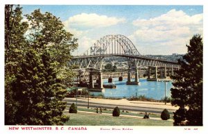 Postcard BRIDGE SCENE New Westminster British Columbia BC AP1235