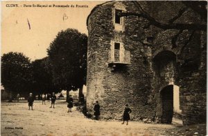 CPA CLUNY Porte St-Mayeul et Promenade du Fouettin (649752)