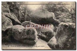 Forest of Fontainebleau Old Postcard Rock trembling