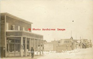 MT, Medicine Lake, Montana, RPPC, Business Section, Pioneer Saloon, Bell Photo