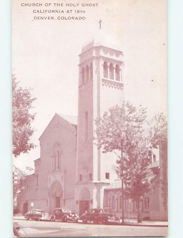 Unused 1940's CHURCH SCENE Denver Colorado CO L4077