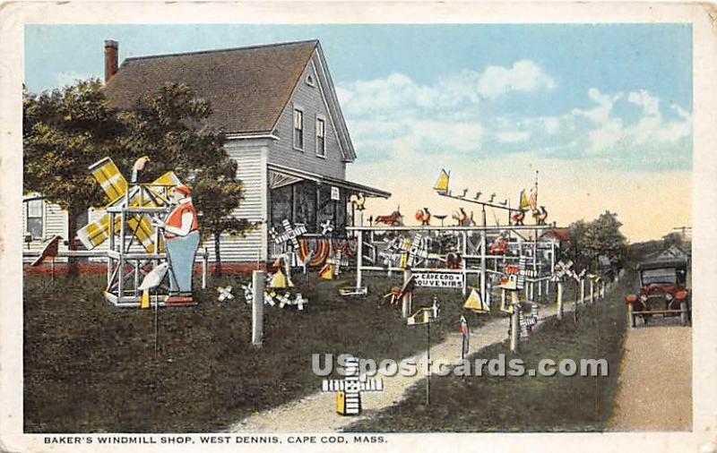 Baker's Windmill Shop at West Dennis Cape Cod MA 1923