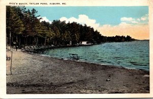 Maine Auburn Taylor Pond Showing Rice's Pond 1929