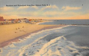 Breakers and Waterfront From Pier - Asbury Park, New Jersey NJ